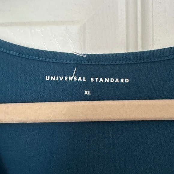 Universal Standard Shirt Dress Teal Iconic Plus Basic V-Neck Geneva Size XL 26 - Picture 4 of 8